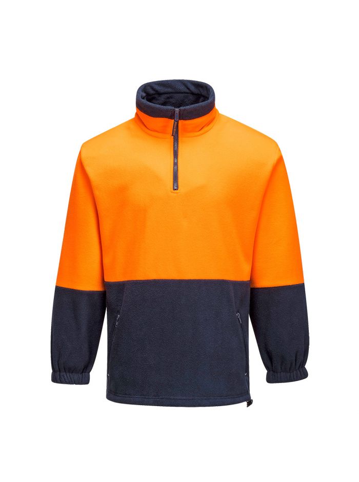  Polar Fleece Jumper , 4XL, R, Orange/Navy