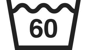  Max wash temp 60°C, normal process 